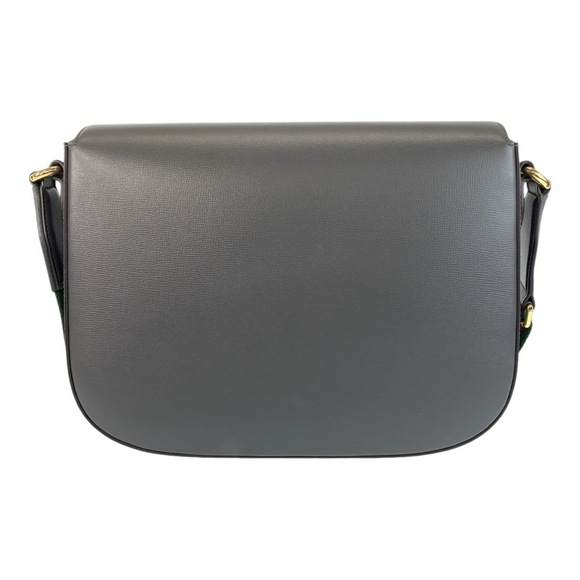 GUCCI Gray Leather Horsebit Shoulder Bag - Picture 2 of 10